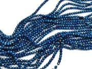 Margele cristal rotund fatetat electroplacat 3mm albastru metalic (sirag)