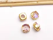 Distantier montee cu rhinestone de cristal 10mm silk pink shimmer