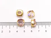 Distantier montee cu rhinestone de cristal 10mm silk pink shimmer