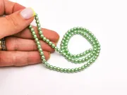 Perle de sticla calitate a 4mm verde deschis (sirag)