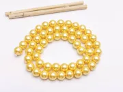 Perle de sticla calitate a 8mm auriu (sirag)