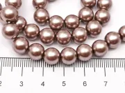 Perle de sticla calitate a 8mm bronz deschis (sirag)