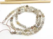 Sirag agate 4mm alb maro