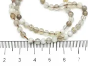 Sirag agate 4mm alb maro