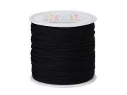 Rola snur nylon pentru bratari grosime 0.8mm negru (90m)