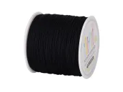 Rola snur nylon pentru bratari grosime 0.8mm negru (90m)