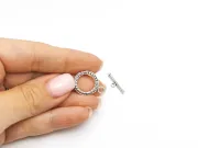 Inchizatoare toggle 21x16mm argintiu