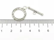 Inchizatoare toggle 21x16mm argintiu