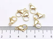 Inchizatoare carabina otel inoxidabil placat cu aur 24K - 15x9mm