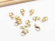 Inchizatoare carabina otel inoxidabil 304 placat cu aur 24K - 9x6mm