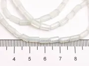 Margele cristal cuboid fatetat 6x3mm opal (sirag)