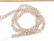 Margele cristal rotund fatetat 4mm bej nisipiu AB (sirag)