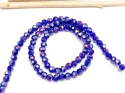 Margele cristal rotund fatetat 4mm blue AB (sirag)