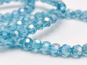 Margele cristal rotund fatetat 4mm turcoaz ab (sirag)