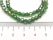 Margele cristal rotund fatetat 4mm verde AB (sirag)