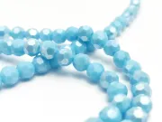 Margele cristal rotund fatetat 6mm sky blue opac lustered (sirag)