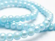 Margele sticla 4mm sky blue perlat (sirag)