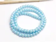 Margele sticla 4mm sky blue perlat (sirag)