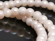 Margele sticla 4mm rozaliu perlat (sirag)