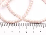 Margele sticla 4mm rozaliu perlat (sirag)