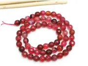 Sirag agate crackle fatetat 6mm roz fucsia