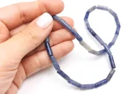 Sirag aventurin albastru tub 13x4mm