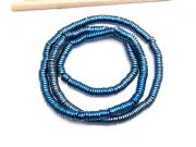 Sirag hematit rondele 4x1mm albastru