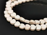 Sirag Howlit de sinteza inima 6mm alb