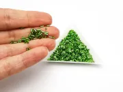 Toho bugle 3mm silver lined peridot (5g)