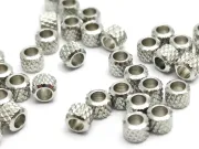Margele otel inoxidabil cu striatii 3x2.5mm (1buc)
