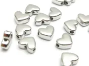 Margele otel inoxidabil inima 8x7x3.5mm (1buc)
