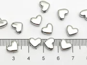 Margele otel inoxidabil inima 8x7x3.5mm (1buc)