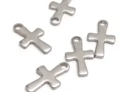 Charm otel inoxidabil cruce 12x7x1mm