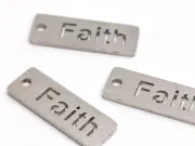 Charm otel inoxidabil faith 17x6x1mm