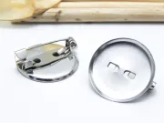Baza pentru brosa 24x6mm argintiu inchis