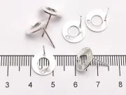 Tortite cercei otel inoxidabil 10mm argintiu deschis (2buc)