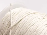 Rola ata bumbac cerata grosime 1mm alb (80m)