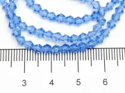 Margele cristal biconic 3~3.5mm albastru deschis (sirag)
