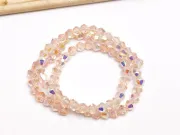 Margele cristal biconic electroplacat 4mm roz caisa AB (sirag)