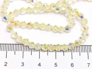 Margele cristal biconic electroplacat 4mm galben lamaie  AB (sirag)