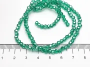 Margele cristal rotund fatetat 3~3.5mm smarald lustered (sirag)