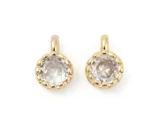 Charm cubic zirconia auriu 6.5x4mm transparent