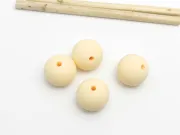 Margele de silicon 14mm crem (1buc)