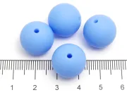 Margele de silicon 14mm albastru (1buc)