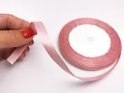 Panglica saten latime 10mm rose (22m)
