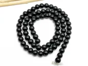 Perle de sticla calitate a 6mm negru (sirag)