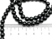 Perle de sticla calitate a 6mm negru (sirag)