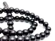 Perle de sticla calitate a 6mm negru (sirag)