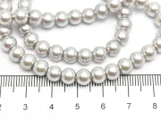 Perle de sticla calitate a 6mm gri deschis (sirag)