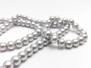 Perle de sticla calitate a 6mm gri deschis (sirag)